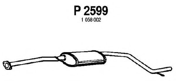 P2599 FENNO Exhaust System Middle Silencer