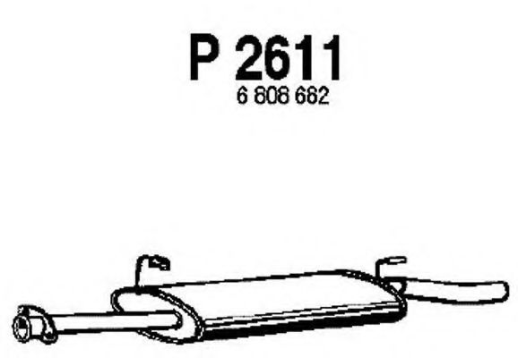 P2611 FENNO Exhaust System Middle Silencer