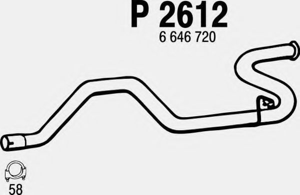 P2612 FENNO Exhaust System Exhaust Pipe