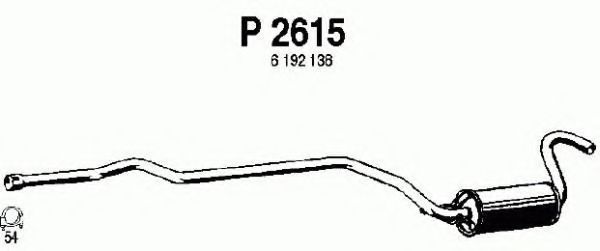 P2615 FENNO Exhaust System Middle Silencer