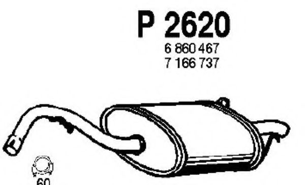 P2620 FENNO Exhaust System End Silencer