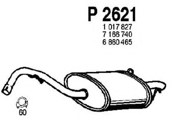 P2621 FENNO Exhaust System End Silencer