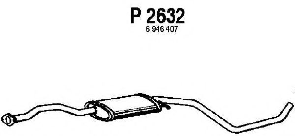 P2632 FENNO Система выпуска ОГ Средний глушитель выхлопных газов