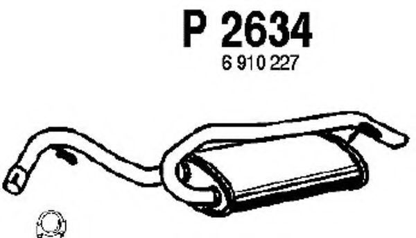 P2634 FENNO Exhaust System End Silencer