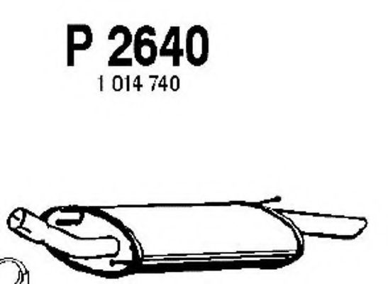 P2640 FENNO Система выпуска ОГ Глушитель выхлопных газов конечный
