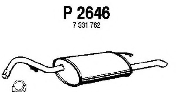 P2646 FENNO Exhaust System End Silencer