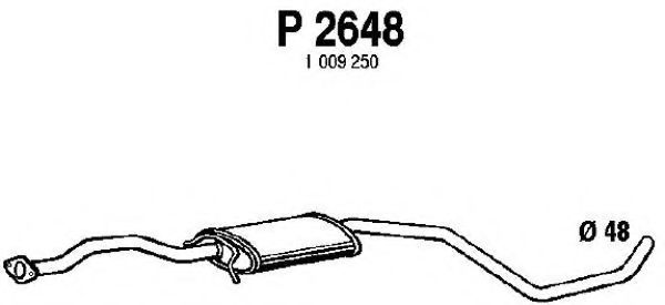 P2648 FENNO Exhaust System Middle Silencer