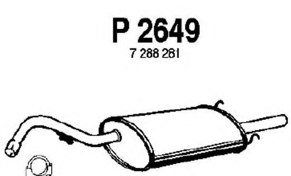 P2649 FENNO Exhaust System End Silencer
