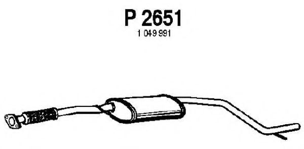 P2651 FENNO Exhaust System Middle Silencer