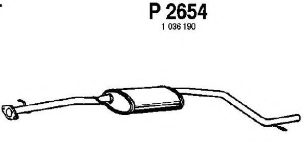 P2654 FENNO Exhaust System Middle Silencer
