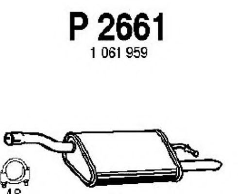 P2661 FENNO Exhaust System End Silencer