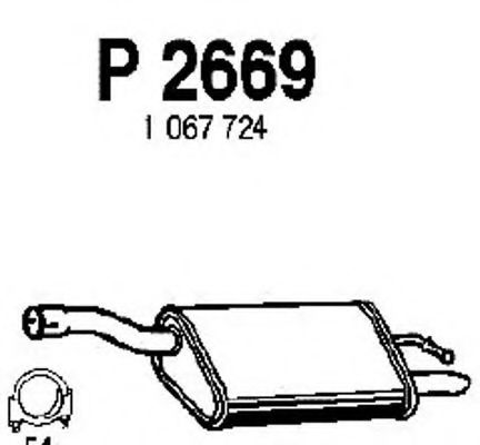 P2669 FENNO Exhaust System End Silencer
