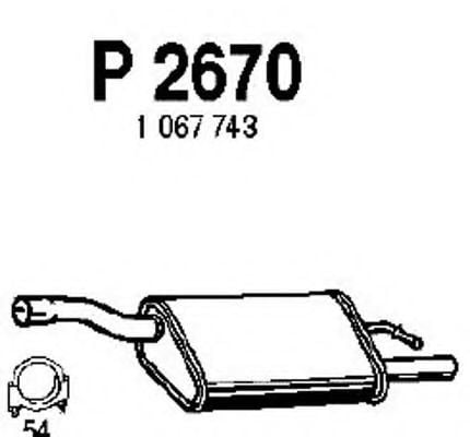 P2670 FENNO Exhaust System End Silencer