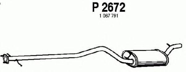 P2672 FENNO Exhaust System Middle Silencer