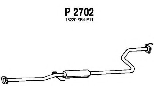P2702 FENNO Exhaust System Middle Silencer