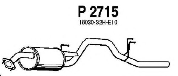 P2715 FENNO Система выпуска ОГ Глушитель выхлопных газов конечный
