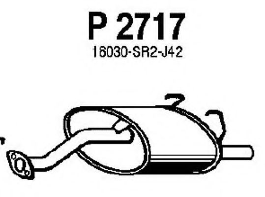 P2717 FENNO Exhaust System End Silencer