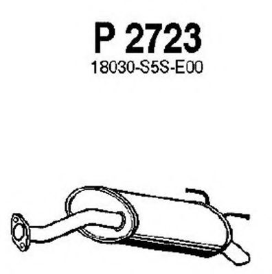 P2723 FENNO Система выпуска ОГ Глушитель выхлопных газов конечный