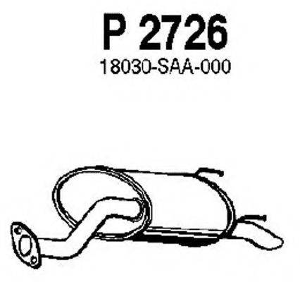 P2726 FENNO Система выпуска ОГ Глушитель выхлопных газов конечный