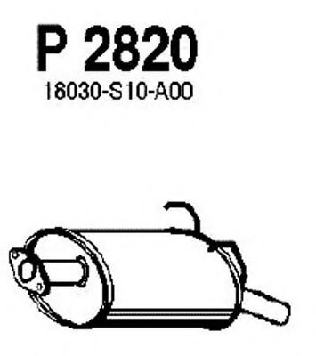P2820 FENNO Exhaust System Middle-/End Silencer
