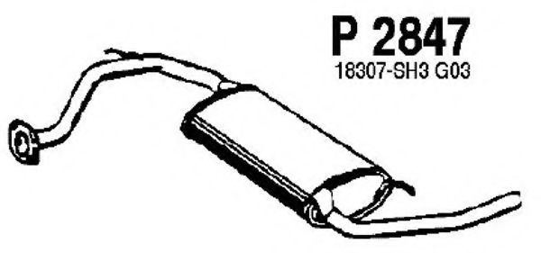 P2847 FENNO Exhaust System Mounting Kit, exhaust system