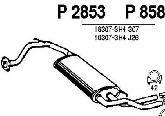 P2853 FENNO Rod/Strut, stabiliser