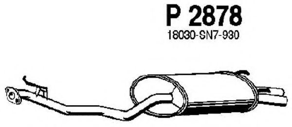 P2878 FENNO Система выпуска ОГ Глушитель выхлопных газов конечный