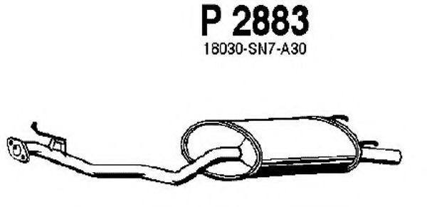 P2883 FENNO Exhaust System End Silencer