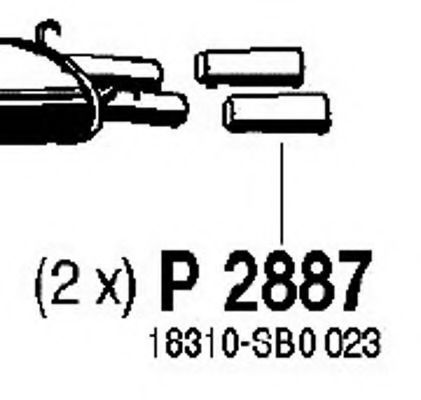 P2887 FENNO Exhaust System Exhaust Pipe