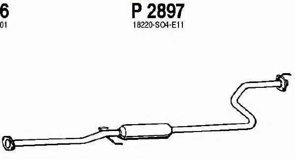 P2897 FENNO Exhaust System Middle Silencer