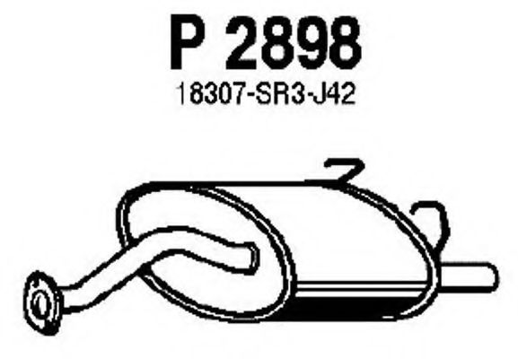 P2898 FENNO Exhaust System End Silencer