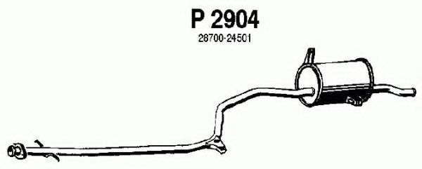 P2904 FENNO Exhaust System End Silencer