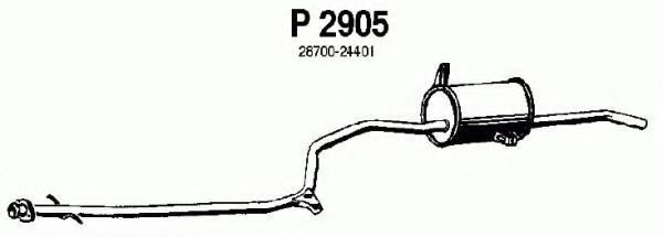 P2905 FENNO Exhaust System End Silencer