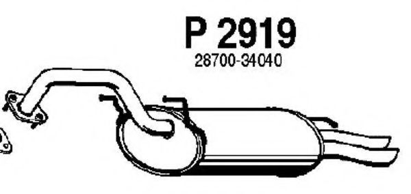 P2919 FENNO Exhaust System End Silencer