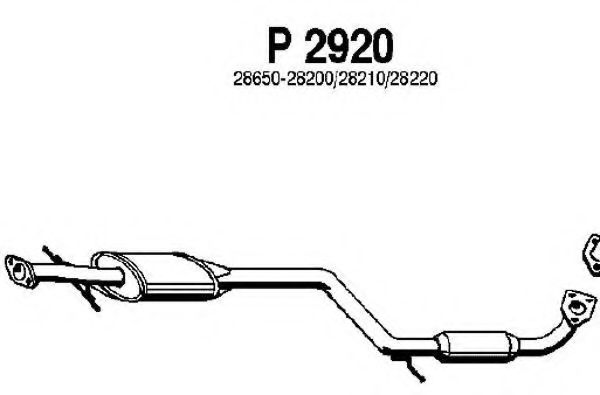 P2920 FENNO Exhaust System Middle Silencer