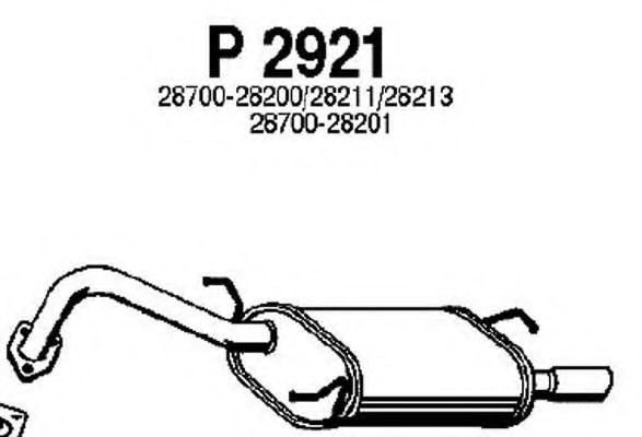 P2921 FENNO Exhaust System End Silencer