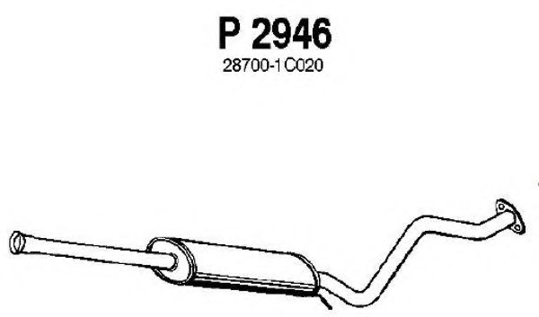 P2946 FENNO Exhaust System Middle Silencer