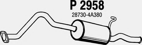 P2958 FENNO Exhaust System End Silencer