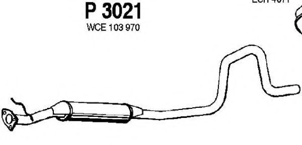 P3021 FENNO Exhaust System Front Silencer