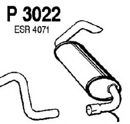 P3022 FENNO Глушитель выхлопных газов конечный