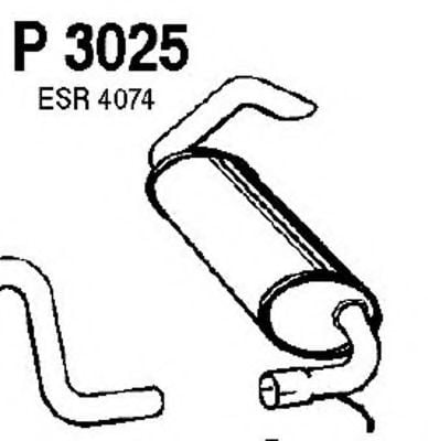 P3025 FENNO Exhaust System End Silencer