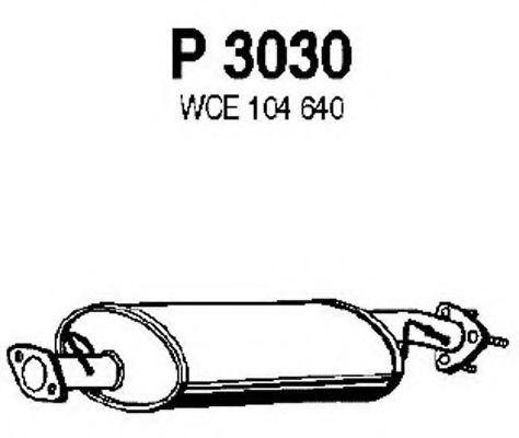 P3030 FENNO Exhaust System Middle Silencer