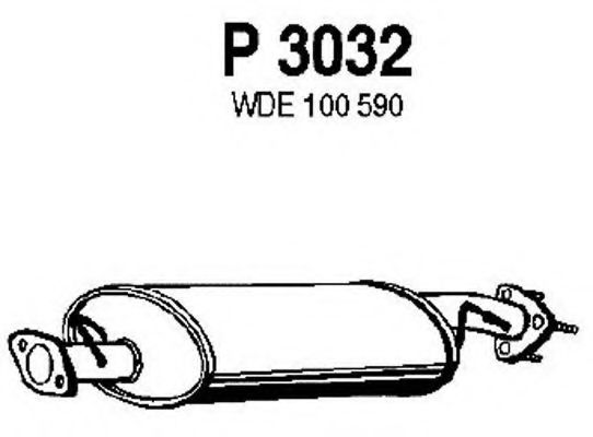 P3032 FENNO Exhaust System Middle Silencer