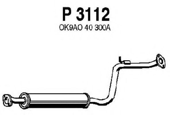 P3112 FENNO Exhaust System Middle Silencer