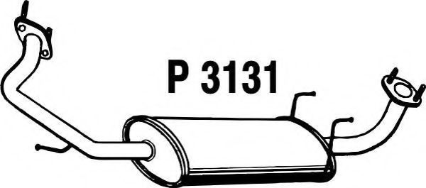 P3131 FENNO Exhaust System Middle Silencer