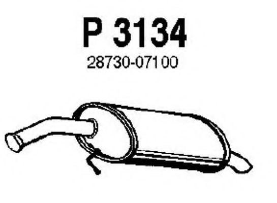 P3134 FENNO Exhaust System End Silencer