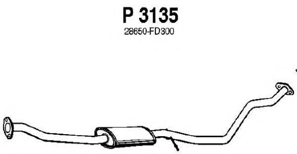 P3135 FENNO Exhaust System Middle Silencer