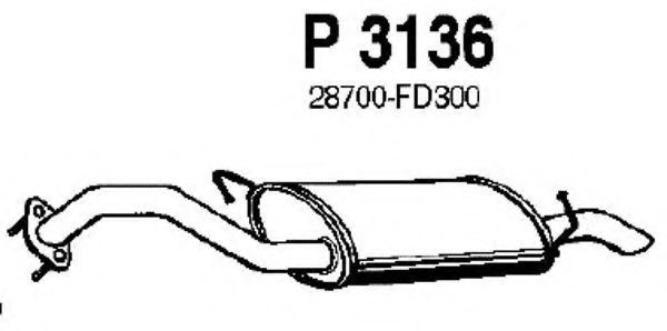 P3136 FENNO Exhaust System End Silencer