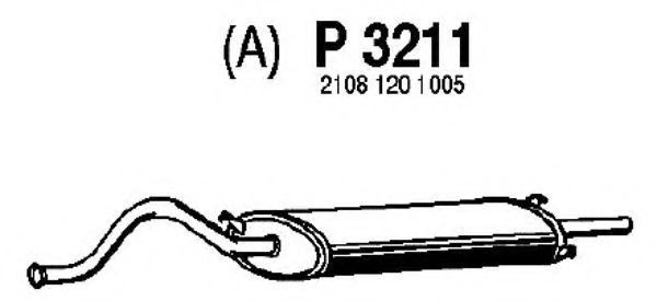 P3211 FENNO Exhaust System End Silencer