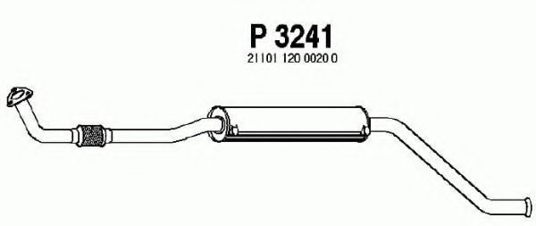 P3241 FENNO Exhaust System Middle Silencer